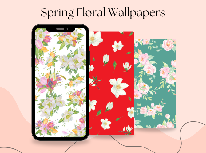 Spring Floral iPhone Wallpapers - Ginger and Ivory
